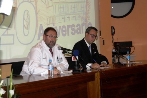 Discurso gerente actual Jesús Fernández junto al alcalde de Alcázar